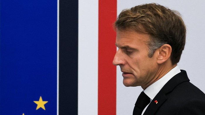 Presiden Prancis Emmanuel Macron (via REUTERS/LUDOVIC MARIN)