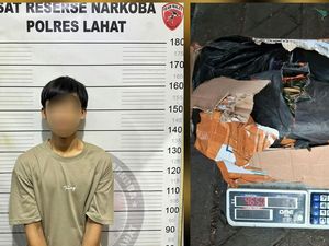 Pria di Lahat Ditangkap karena Simpan 4,6 Kilogram Ganja
