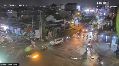 Tangkapan layar pantauan lalu lintas Simpang Teuku Umar, Denpasar, Bali, via ATCS Dishub.(atcs.denpasarkota.go.id)