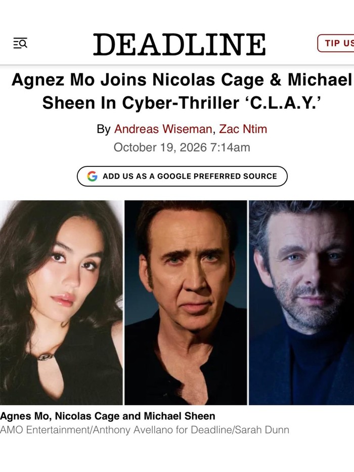 Agnez Mo main film bareng aktor hollywood