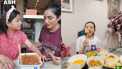 Bikin Konten Kuliner, Arsy Hermansyah Review Nasi Jerami dan Jajanan SD!