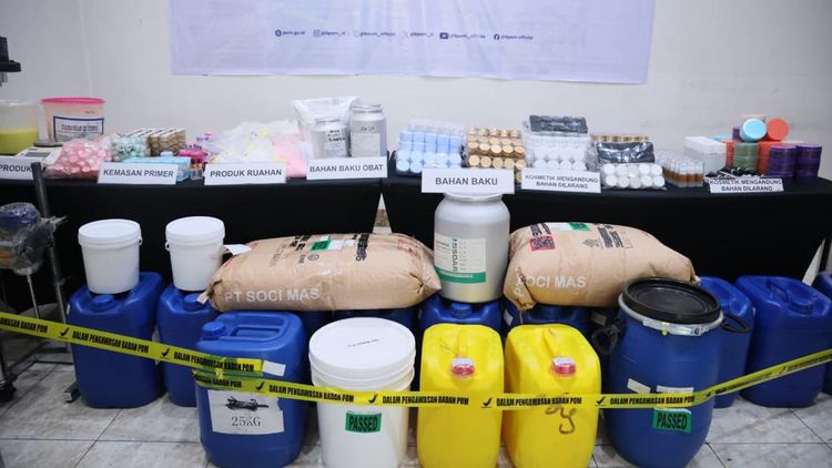 Penampakan Pabrik Kosmetik Ilegal Senilai Rp 16 Miliar di Mojokerto