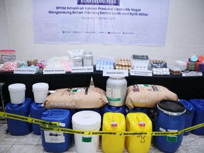 Penampakan Pabrik Kosmetik Ilegal Senilai Rp 16 Miliar di Mojokerto