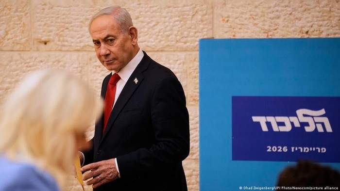 Calon petahana Perdana Menteri Israel, Benjamin Netanyahu (Ohad Zwigenberg/UPI Photo/Newscom/picture alliance)
