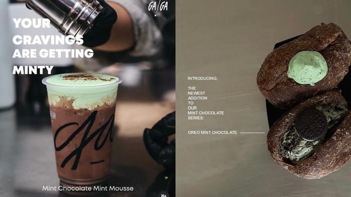 Dessert mint choco