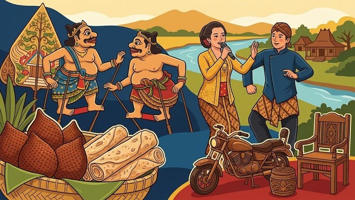Ilustrasi ciri khas Bojonegoro.