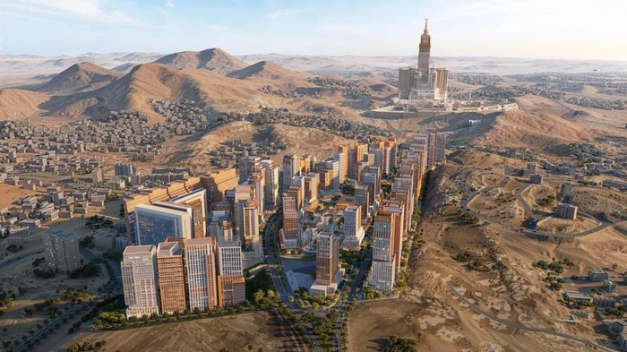 Perhotelan dan lahan di kawasan Takher Makkah, Arab Saudi.