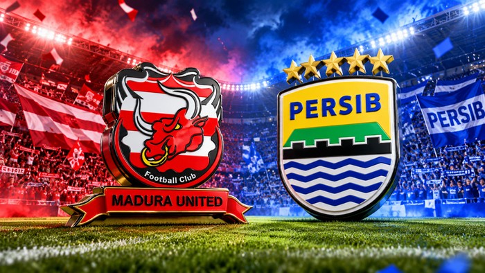 Madura United vs Persib Bandung.