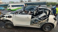 Perkara e-Toll Jatuh Berujung Tabrakan Beruntun Mobil Listrik di Tol Ancol
