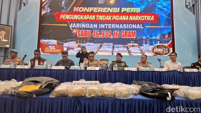 Pengungkapan kasus narkoba di Polda Riau (Raja Adil Siregar/detikSumut)