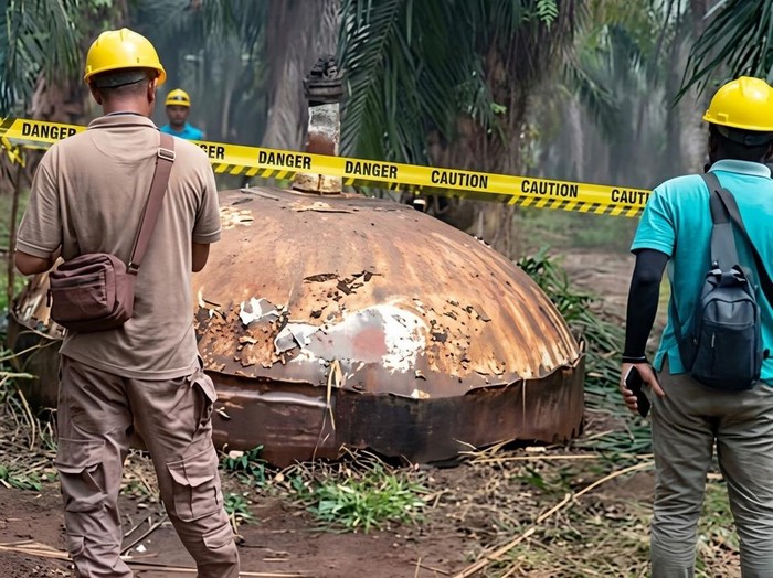 Temuan benda asing kedua di kebun sawit Kotawaringin Timur. (dok Istimewa)