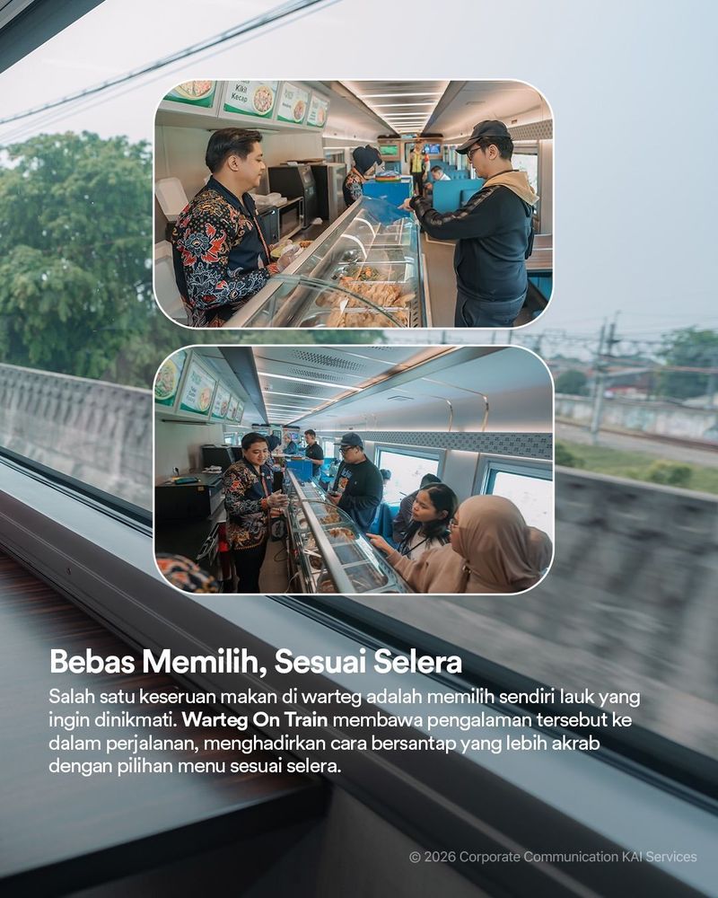 Warteg on Train Warteg on Train, inovasi terbaru KAI di layanan kereta makan