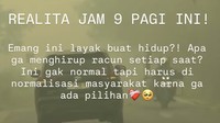 Jujur aku emosional banget di sini. Ini adalah tempat yang gak layak banget buat hidup. Ini sudah udara yang lebih baik dibanding minggu lalu. Gimana lebih baik, kalau buatku ini pekan asapnya, ungkapnya dilihat detikcom, Selasa (20/10/2026). Foto: dok instagram Zaskia Adya Mecca