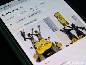 Foto Aksi Greenpeace Ramai Muncul di Review Google Maps Bundaran HI
