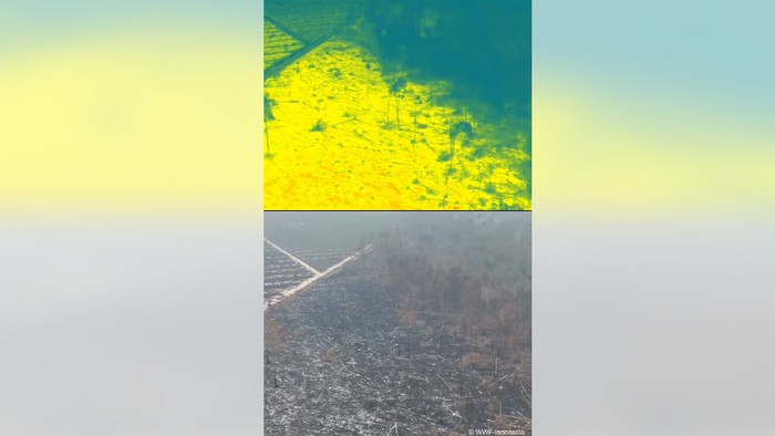 Hasil video dari drone thermal Yayasan WWF Indonesia dapat menjadi alasan mengapa kebakaran di lahan gambut sulit dipadamkan. Dari pemantauan di bentang alam SeKa (Sebangau-Katingan), secara kasat mata di permukaan, api tampak sudah padam dan hanya menyisakan asap tipis.