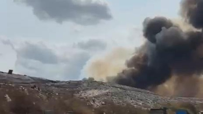 Kebakaran di TPA Supiturang Malang