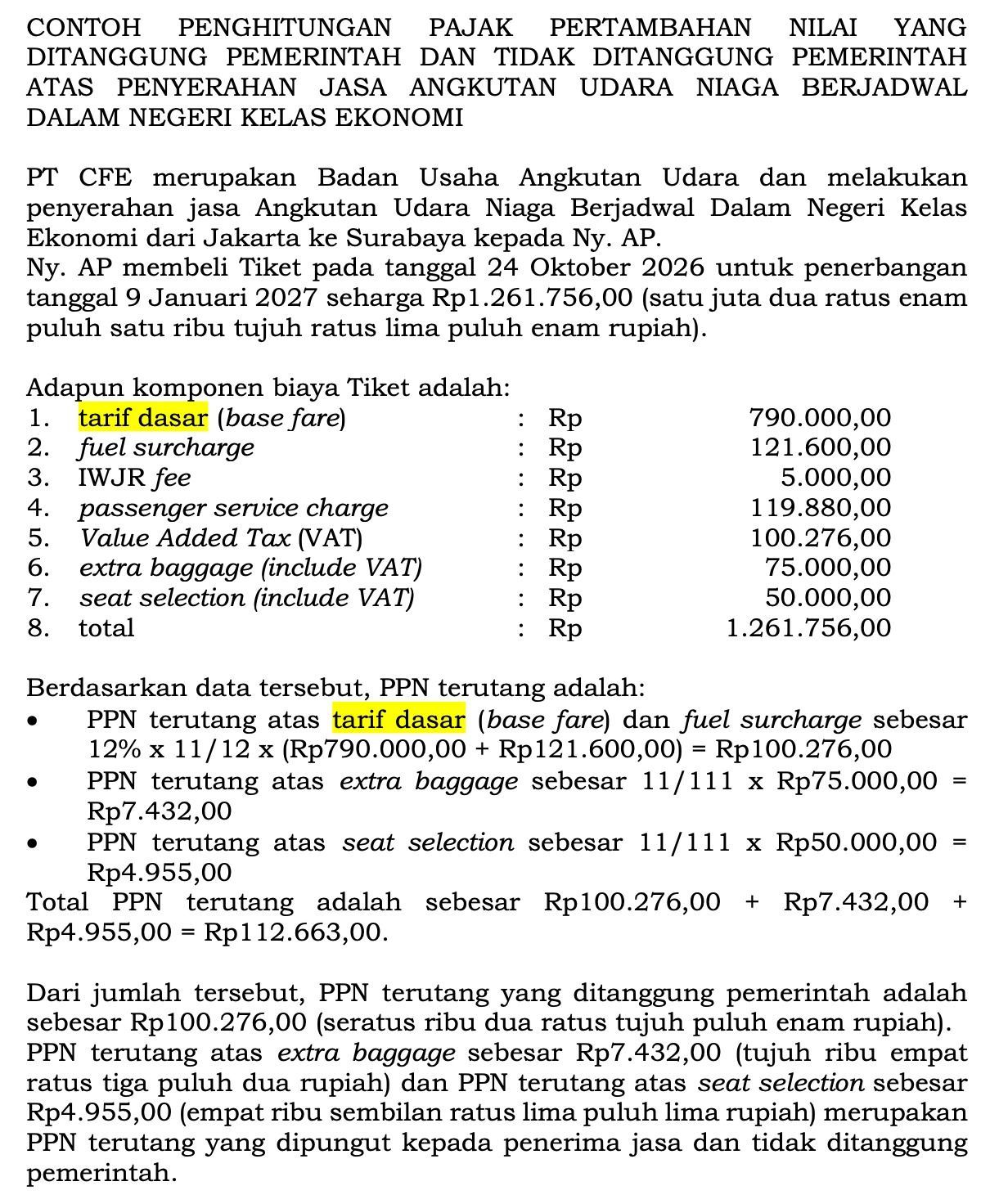 Peraturan Menteri Keuangan Republik Indonesia Nomor 77 Tahun 2026 tentang Pajak Pertambahan Nilai atas Penyerahan Jasa Angkutan Udara Niaga Berjadwal Dalam Negeri Kelas Ekonomi pada Periode Libur Natal dan Tahun Baru yang Ditanggung Pemerintah Tahun Anggaran 2027.  (Dok. JDIH Kemenkeu)