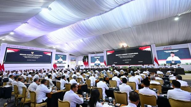 Prabowo pimpin Sidang Kabinet di Istana,  Jakarta, Rabu (21/10/2026).