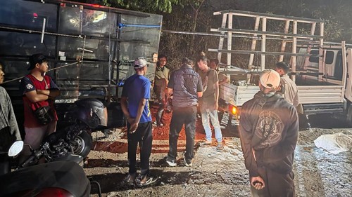 TKP tewasnya pria yang tertimpa kaca di Jimbaran, Kuta Selatan, Kabupaten Badung, Selasa (20/10/2026) (Dok. Polresta Denpasar)
