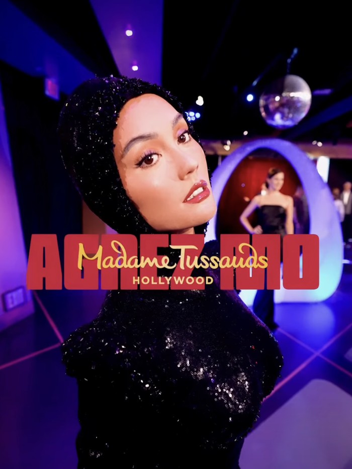Agnez Mo dengan patung lilinnya