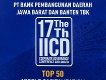 bank bjb Raih Pengakuan Top 50 Emiten MidCap dalam IICD CG Award 2026