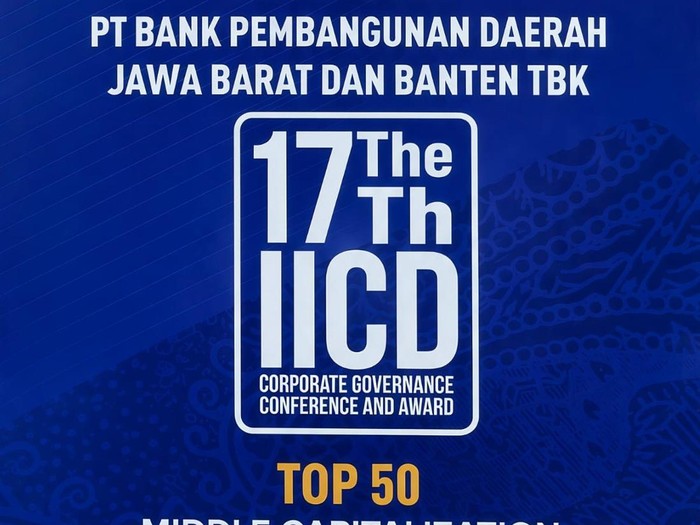 bank bjb Raih Pengakuan Top 50 Emiten MidCap dalam IICD CG Award 2026