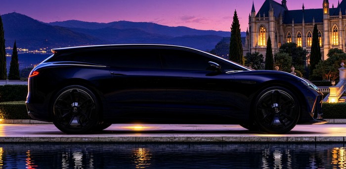 Ilustrasi mobil konsep baru Lepas