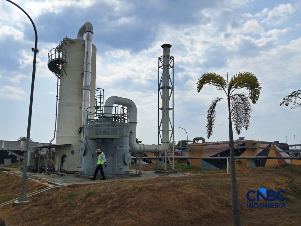 Instalasi Pengolahan Air Limbah (IPAL) Losari di Makassar. (CNBC Indonesia/Arrijal)