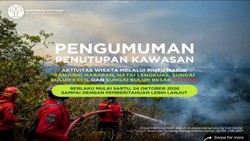 Karhutla Meluas, 4 Pintu Wisata TN Tanjung Puting Ditutup Mulai 24 Oktober