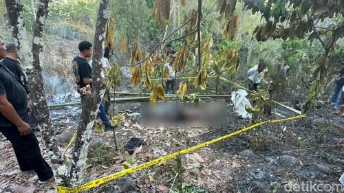 Mayat Petrus Jadur  mengalami luka bakar ditemukan di kebun Kampung Kembur, Kelurahan Satar Peot, Kecamatan Borong, Manggarai Timur,  NTT, Rabu (21/10/2026).