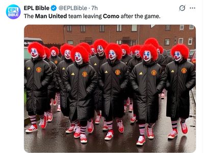 Meme Como Hancurkan Badut Merah MU 4-1 di Liga Champions