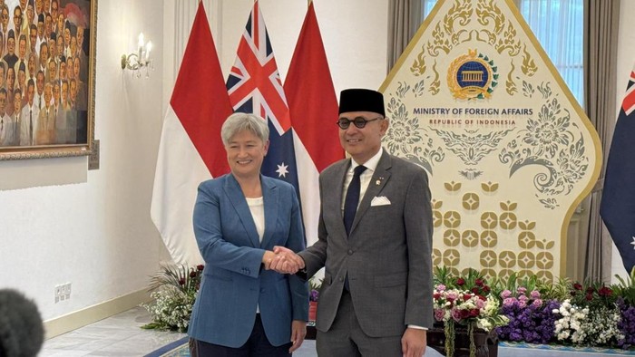 Menlu Australia dan Menlu RI (Adhfar/detikcom)