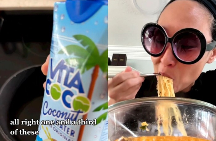 Kreasi Mie instan pakai air kelapa