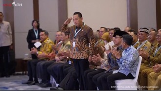 Prabowo Sapa KSP Sigit di Rakornas TPAKD: Namanya Ada Prabowo, Harus Deket Terus
