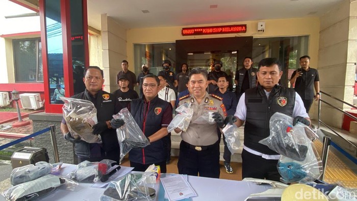 Suasana konferensi pers di Ditreskrimum Polda Sumut