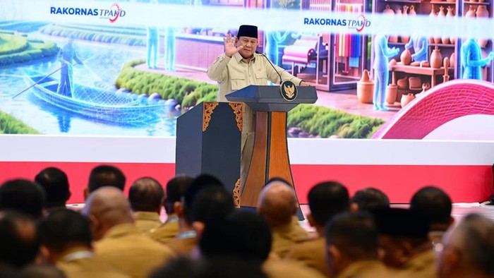 Presiden Prabowo di Rakornas Tim Percepatan Akses Keuangan Daerah (TPAKD), Jiexpo Kemayoran, Jakarta, Kamis (22/10/2026) (Muchlis Jr - Biro Pers, Media, dan Informasi Sekretariat Presiden)