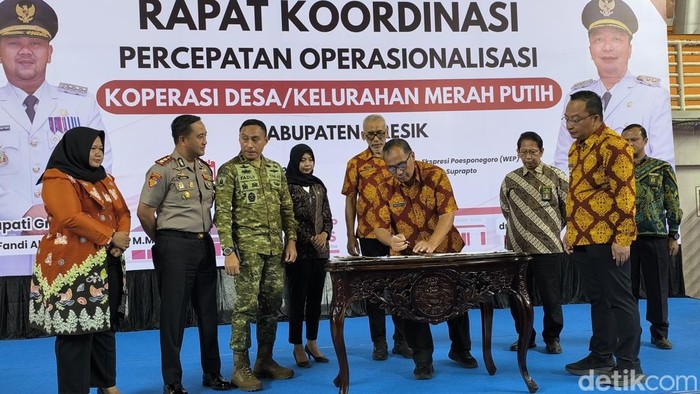 Rakor Kopdes Merah Putih di Gresik
