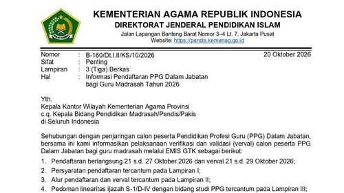 SE PPG Daljab Kemenag 2026.