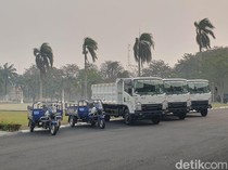 Pemprov Sumsel Serahkan 3 Dump Truck dari Dana Banpres untuk Palembang