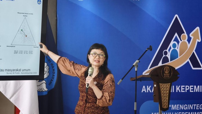 Wamendiktisaintek, Stella Christie,  dalam Akademi Kepemimpinan Pendidikan Tinggi (AKPT) 2026 Angkatan 1 Tahap IV, di Science Techno Park UI Kampus UI, Depok, Jawa Barat, Kamis (22/10/2026).