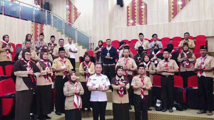 Workshop peningkatan sumber daya manusia (SDM) kepramukaan yang digelar Pemkot Kendari.