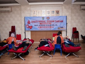 Hari Jadi Ke-75 Humas Polri, Polda Metro Peduli Kemanusiaan Lewat Donor Darah