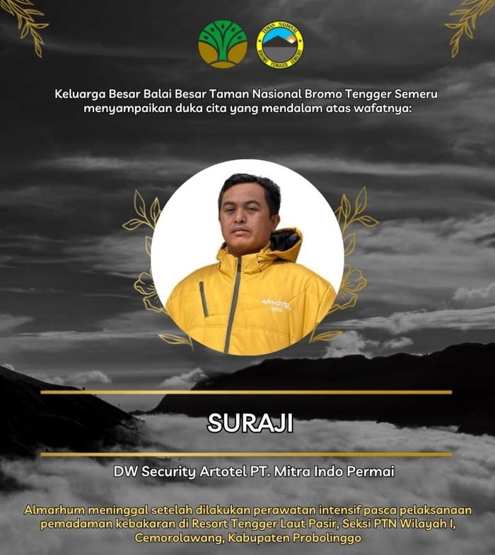 Korban keenam akibat karhutla Gunung Bromo