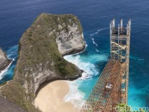 Pengelola Pantai Kelingking Minta Proyek Lift Kaca Dilanjutkan