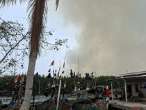 Asap Akibat Karhutla Way Kambas Ganggu Aktivitas Warga Kampung Cabang