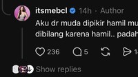 Ia mengaku kerap diisukan lagi hamil bahkan saat masih menikah dengan mendiang suaminya, Ashraf. Aku dr muda dipikir hamil mulu.. dulu waktu mau nikah sama ashraf dibilang karena hamil.. padahal aku buncit aja.., terangnya. (Foto: dok akun Threads BCL)