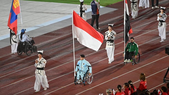 Asian Para Games 2026 resmi berakhir setelah upacara penutupan digelar di Stadion Paloma Mizuho, Nagoya, Aichi, Jepang, Sabtu (24/10/2026). Sejumlah atlet dari berbagai negara mengikuti defile dalam upacara penutupan yang menandai berakhirnya pesta olahraga bagi atlet penyandang disabilitas se-Asia tersebut. ANTARA FOTO