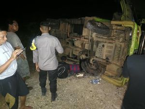 Wanita Tewas Terlindas Truk Gagal Nanjak di Morowali
