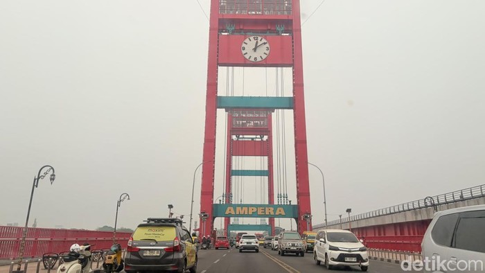 Kondisi udara di Palembang pada siang ini.