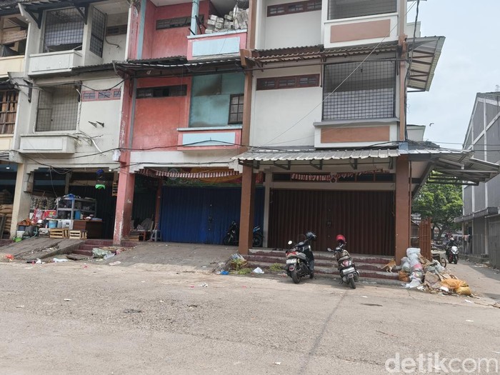 Lokasi penyerangan tukang parkir di Pasar Caringin Bandung.
